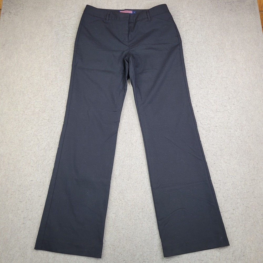 Vineyard Vines Dress Pants Women's 6 Bootcut Black Wool Blend Stretch Preppy